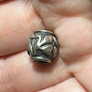 Authentic Pandora Leaf Charm Sterling Silver